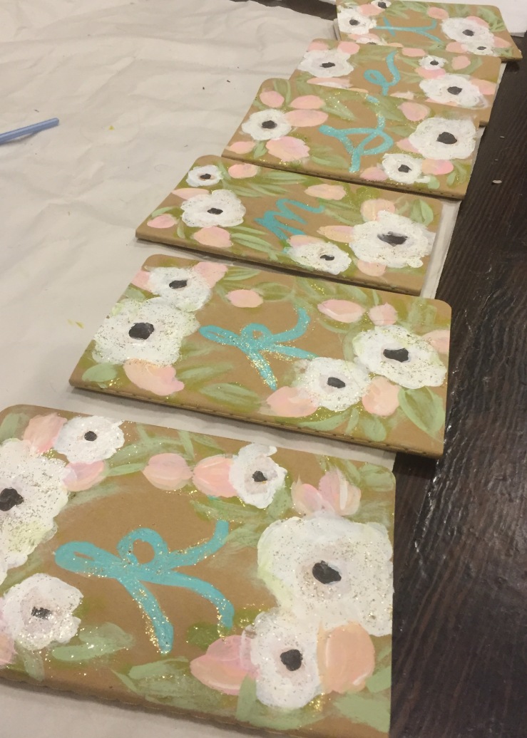 custom bridesmaid floral journals
